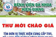 Bệnh viện Đa khoa tỉnh Kiên Giang mời chào giá