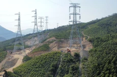 Những khoảng néo đầu tiên Dự án Đường dây 500kV mạch 3 đã hoàn thành dựng cột, kéo dây