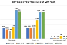 Nguồn: Báo cáo tài chính của Việt Phát; Đơn vị tính: tỷ đồng