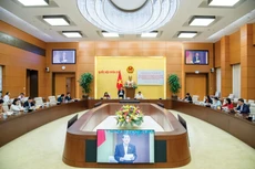 Phó Chủ tịch Quốc hội Nguyễn Đức Hải chủ trì cuộc làm việc giữa Đoàn giám sát chuyên đề của Quốc hội và Chính phủ. Ảnh: Thanh Hải