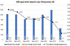 Đơn vị tính: tỷ đồng (Nguồn: Báo cáo tài chính của Vinaconex 25)