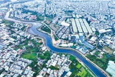 Hai bờ kênh toàn tuyến đã có diện mạo hoàn toàn khác sau 1 năm thi công