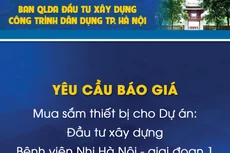 Ban Quản lý dự án đầu tư xây dựng công trình dân dụng thành phố Hà Nội thông báo yêu cầu báo giá