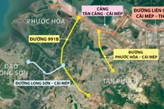 Dự án đường Long Sơn - Cái Mép có chiều dài toàn tuyến hơn 3.746 m. Ảnh đồ họa: Thanh Nhàn