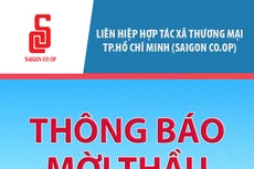 Liên hiệp Hợp tác xã thương mại thành phố Hồ Chí Minh thông báo mời thầu