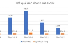 Nguồn: Báo cáo tài chính hợp nhất của LIZEN; Đơn vị tính: tỷ đồng