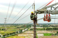 Dự án Đường dây 500 kV mạch 3 từ Quảng Trạch - Phố Nối dự kiến hoàn thành vào dịp kỷ niệm Cách mạng Tháng 8 và Quốc khánh 2/9. Ảnh: Nguyễn Khánh