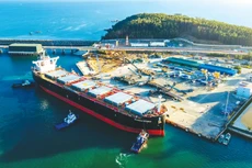 Lợi thế cạnh tranh về cảng nước sâu là cơ sở để Quảng Ngãi quy hoạch các lĩnh vực công nghiệp chế biến, cơ khí, năng lượng, logistics và đẩy mạnh thu hút đầu tư giai đoạn sắp tới. Ảnh: Duy Sinh