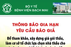 Bệnh viện Bạch Mai thông báo gia hạn thư mời chào giá