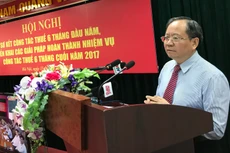 Thứ trưởng Bộ Tài chính Đỗ Hoàng Anh Tuấn phát biểu tại hội nghị. Ảnh: VGP