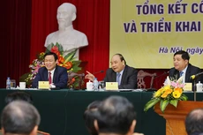 Phát biểu tại Hội nghị, Thủ tướng Chính phủ Nguyễn Xuân Phúc đánh giá cao những đóng góp tích cực của Bộ KH&ĐT trong vai trò là cơ quan tham mưu tổng hợp về chiến lược, kế hoạch phát triển kinh tế - xã hội của cả nước. Ảnh: Lê Tiên