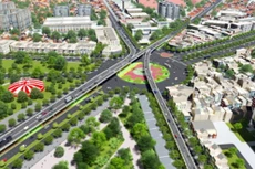Phối cảnh cầu vượt hình chữ N ở vòng xoay Nguyễn Kiệm - Nguyễn Thái Sơn.