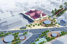 Phối cảnh vòng xoay Quách Thị Trang trở thành quảng trường trong tương lai.