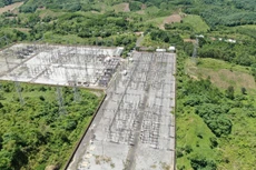 Trạm biến áp 500 kV Thạnh Mỹ, nơi tiếp nhận điện từ Lào về Việt Nam