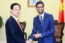 Thủ tướng Nguyễn Tấn Dũng gặp mặt CEO Google. Ảnh: chinhphu.vn