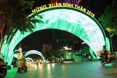 Đường phố Sài Gòn rực rỡ trước năm mới