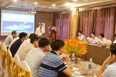 Ông Phạm Thy Hùng, Giám đốc Trung tâm Đấu thầu qua mạng quốc gia phát biểu tại Chương trình tập huấn triển khai đấu thầu qua mạng. Ảnh: Hồng Ngọc