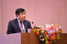 Bộ trưởng Bộ Kế hoạch và Đầu tư Nguyễn Chí Dũng phát biểu tại buổi gặp mặt của Thường trực Chính phủ với đại diện doanh nhân nhân Ngày Doanh nhân Việt Nam năm 2024. Ảnh: MPI