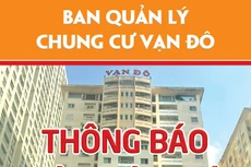Ban Quản trị chung cư Vạn Đô thông báo 