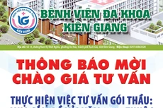 Bệnh viện Đa khoa tỉnh Kiên Giang thông báo mời chào giá tư vấn