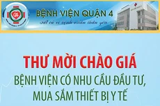 Bệnh viện Quận 4 thông báo thư mời chào giá