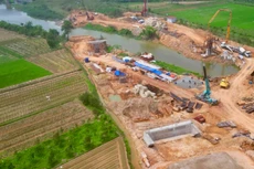 Dự án Vành đai 4 - Vùng Thủ đô có tổng chiều dài hơn 112 km, đi qua 3 tỉnh, thành phố, gồm Hà Nội, Hưng Yên và Bắc Ninh. Ảnh: Minh Ngọc