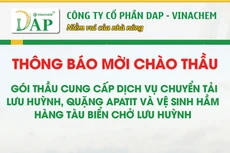 Công ty CP DAP-VINACHEM thông báo mời chào thầu 
