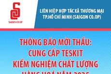 Liên hiệp Hợp tác xã thương mại thành phố Hồ Chí Minh thông báo mời thầu