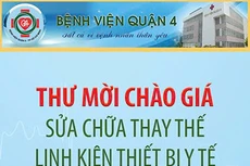 Bệnh viện Quận 4 thông báo thư mời chào giá