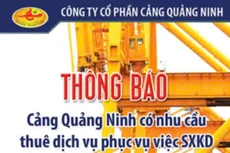 Công ty cổ phần Cảng Quảng Ninh thông báo