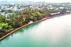 Hợp phần 2 thuộc Tiểu dự án CCSEP tại TP. Nha Trang (tỉnh Khánh Hòa) có 2 gói thầu xây lắp đã bị Ngân hàng Thế giới ngưng cấp vốn. Ảnh: Văn Kỳ