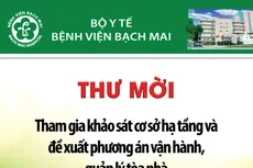 Bệnh viện Bạch Mai thông báo thư mời tham gia khảo sát cơ sở hạ tầng và đề xuất phương án vận hành, quản lý tòa nhà tại Bệnh viện Bạch Mai