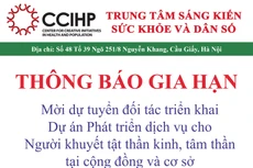 C.CIHP thông báo gia hạn thời gian và bổ sung thông tin 