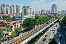 Hà Nội đặt mục tiêu hoàn thành 400 km đường sắt đô thị vào năm 2035. Ảnh: Lê Tiên