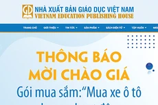 Nhà xuất bản Giáo dục Việt Nam thông báo mời chào giá