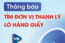 Bảo hiểm Vietinbank thông báo tìm đơn vị thanh lý lô hàng giấy