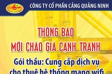 Công ty cổ phần Cảng Quảng Ninh thông báo mời chào giá cạnh tranh 