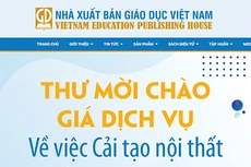 Nhà xuất bản Giáo dục Việt Nam thông báo thư mời chào giá dịch vụ về việc Cải tạo nội thất tầng M2 tòa nhà 81 Trần Hưng Đạo