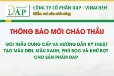 Công ty CP DAP-VINACHEM thông báo mời chào thầu 