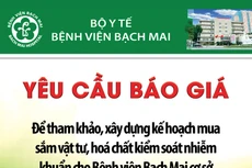 Bệnh viện Bạch Mai thông báo yêu cầu báo giá