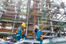 Dự án Nhà máy Nhiệt điện Quảng Trạch 1 đạt trên 60,56% khối lượng. Ảnh: Công Thương