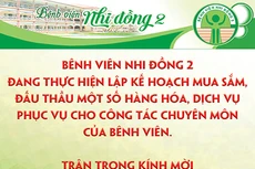 Bệnh viện Nhi đồng 2 thông báo 