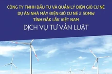 Công ty TNHH Đầu tư và Quản lý Điện gió Cư Né thông báo chào giá