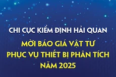 Chi cục Kiểm định hải quan mời báo giá vật tư phục vụ thiết bị phân tích năm 2025