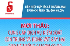 Liên hiệp Hợp tác xã thương mại thành phố Hồ Chí Minh thông báo mời thầu