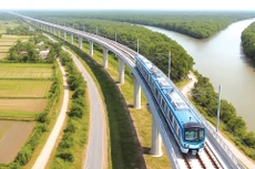 Tuyến đường sắt kết nối trung tâm TP.HCM đến huyện Cần Giờ sẽ được thiết kế theo tiêu chuẩn đường đôi, với chiều dài khoảng 48,5 km, tốc độ tối đa 250 km/h. Ảnh: Tường Lâm