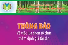 Công ty TNHH MTV Cao su Bình Phước thông báo về việc lựa chọn tổ chức thẩm định giá tài sản