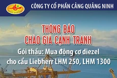 Công ty cổ phần Cảng Quảng Ninh thông báo chào giá cạnh tranh 