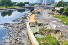 Dự án Xây dựng hạ tầng và cải tạo môi trường kênh Tham Lương - Bến Cát - rạch Nước Lên dự kiến hoàn thành, đưa vào sử dụng trong năm 2025. Ảnh: Thu Hồng