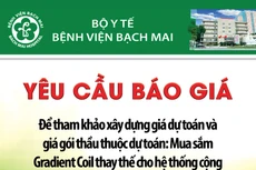 Bệnh viện Bạch Mai thông báo yêu cầu báo giá